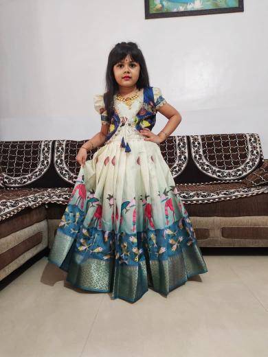 NEW LAUNCING KIDS GOWN silk zari Kids fashion wholesale suppliers in Mumbai